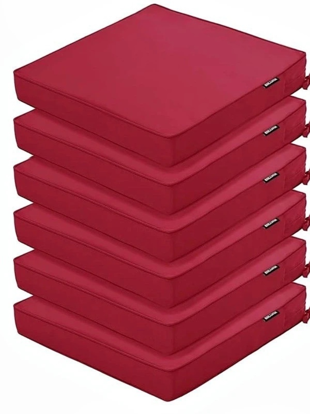 6 New Red Outdoor Chair Cushions